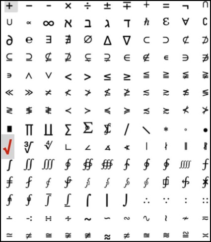 V - 9. Mathematical Symbols